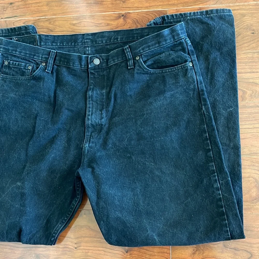 COPY - Wrangler Black Denim Straight Leg Jeans